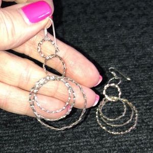 Set of 2 sterling silver dangle earrings